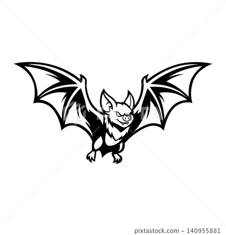 bat mascot logo illustration vector design template simple and modern style bat mascot logo illustration vector design template simple and modern style 140955881