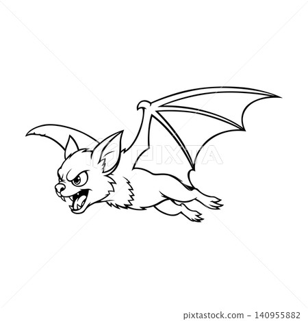 bat mascot logo illustration vector design template simple and modern style bat mascot logo illustration vector design template simple and modern style 140955882
