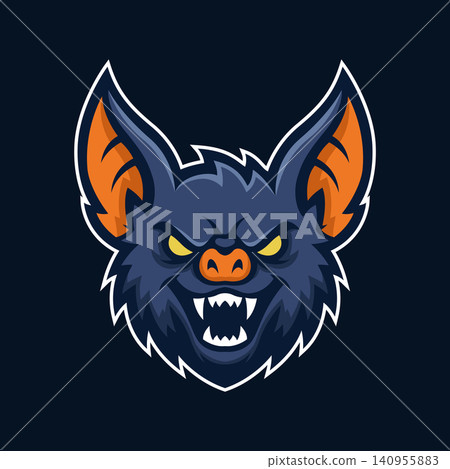 bat mascot logo illustration vector design template simple and modern style bat mascot logo illustration vector design template simple and modern style 140955883