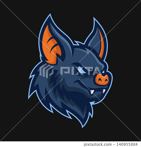 bat mascot logo illustration vector design template simple and modern style bat mascot logo illustration vector design template simple and modern style 140955884