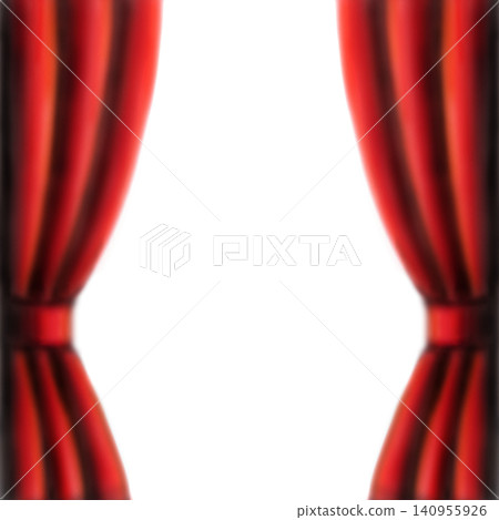 Red curtain background illustration material 140955926