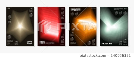 Bundle of modern visual spectrum layer abstract cover Bundle of modern visual spectrum layer abstract cover 140956351