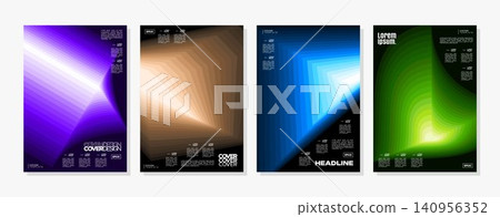 Set of technology colorful spectrum layer abstract cover Set of technology colorful spectrum layer abstract cover 140956352