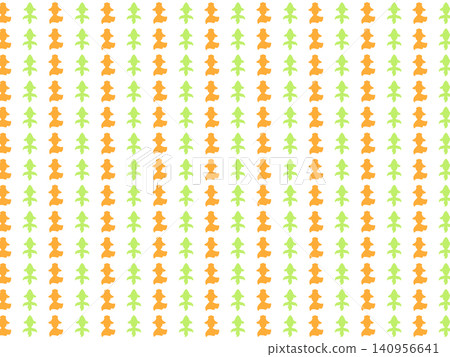Green and orange goldfish background material 140956641