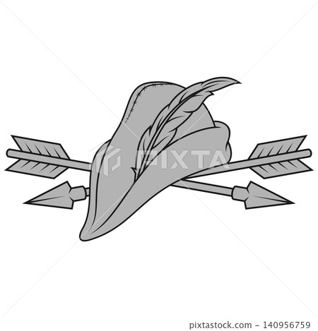 Arrows and hat in grayscale 140956759