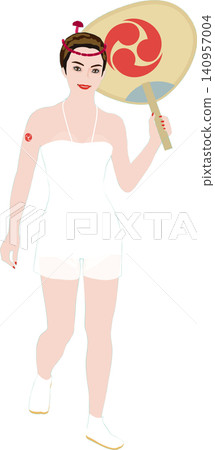 Simple, realistic illustrations of girls with no background. Themes include events and scenes. Festival-themed illustration of a woman (01) Simple, realistic illustrations of girls with no background. Themes include events and scenes. Festival-themed illustration of a woman (01) 140957004