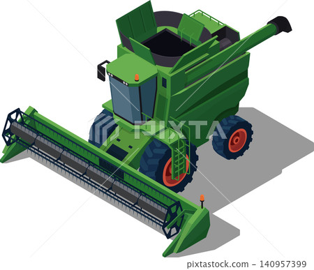Combine harvester farm equipment 140957399