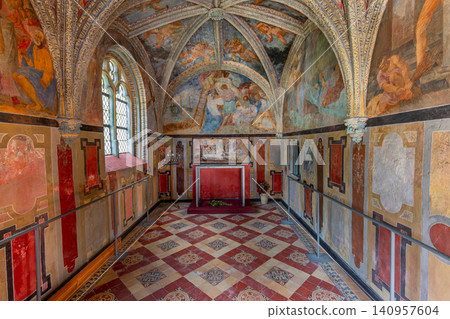 Villesavin chapel frescoes, Loire valley, France Villesavin chapel frescoes, Loire valley, France 140957604