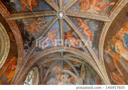 Villesavin chapel frescoes, Loire valley, France Villesavin chapel frescoes, Loire valley, France 140957605
