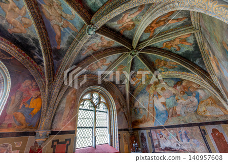 Villesavin chapel frescoes, Loire valley, France Villesavin chapel frescoes, Loire valley, France 140957608