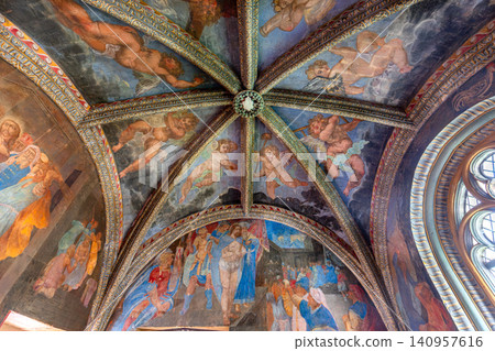 Villesavin chapel frescoes, Loire valley, France Villesavin chapel frescoes, Loire valley, France 140957616