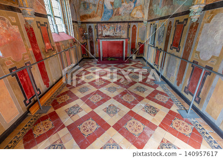 Villesavin chapel frescoes, Loire valley, France Villesavin chapel frescoes, Loire valley, France 140957617