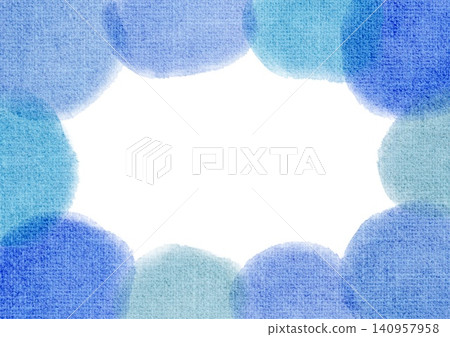 Calm blue and navy watercolor round frame background Calm blue and navy watercolor round frame background 140957958