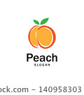 Natural Fresh Peach Illustration Design 140958303