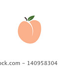 Natural Fresh Peach Illustration Design 140958304