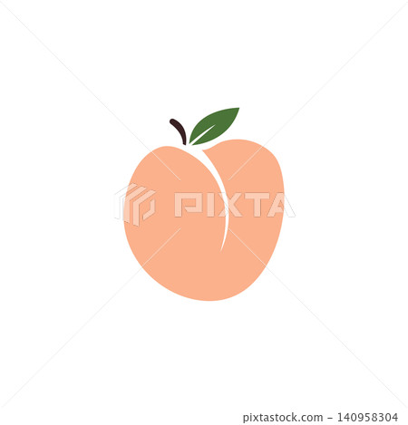 Natural Fresh Peach Illustration Design Natural Fresh Peach Illustration Design 140958304