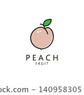 Natural Fresh Peach Illustration Design 140958305