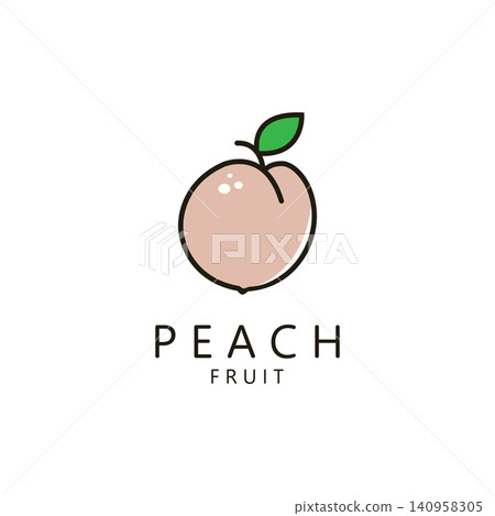 Natural Fresh Peach Illustration Design Natural Fresh Peach Illustration Design 140958305