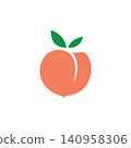 Natural Fresh Peach Illustration Design 140958306