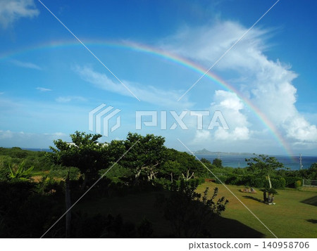 A rainbow seen in Okinawa A rainbow seen in Okinawa 140958706