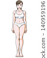 Basic standing pose_front view_in underwear 140959196