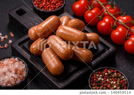 Chicken or pork grilling sausages with garlic, salt, and spices. Grilling sausages Chicken or pork grilling sausages with garlic, salt, and spices. Grilling sausages 140959514