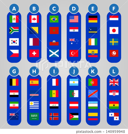 Football Tournament Group Stage Overview Template for International Sports Competition 140959948