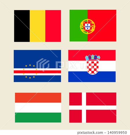 European National Flags Collection for Sports Competition and International Events 140959950
