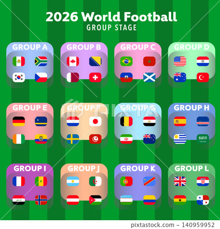 2026 Soccer Group Stage Tournament Template for International Championship 140959952