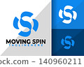 Letter S Moving Spin Logo Logos Design Element Stock Vector Illustration 140960211