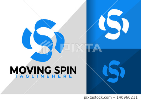 Letter S Moving Spin Logo Logos Design Element Stock Vector Illustration 140960211