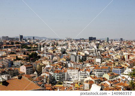 View of Lisbon Rooftops From a High Point in the City During Daytime View of Lisbon Rooftops From a High Point in the City During Daytime 140960357