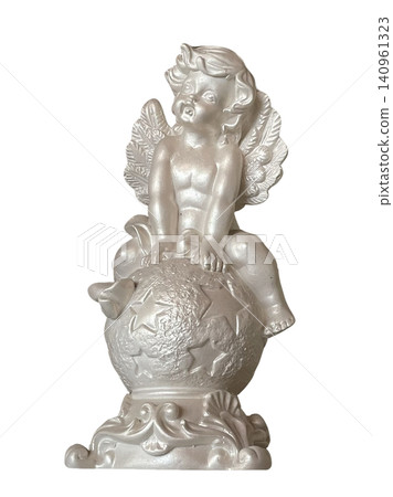 Ceramic Angel Sitting on Star Globe Ceramic Angel Sitting on Star Globe 140961323
