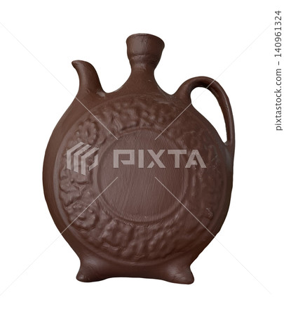 Ancient Style Clay Jug with Circle Pattern Ancient Style Clay Jug with Circle Pattern 140961324