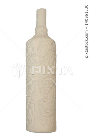 Decorative White Bottle with Embossed Patterns Decorative White Bottle with Embossed Patterns 140961330