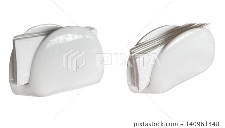 White Ceramic Napkin Holders Set White Ceramic Napkin Holders Set 140961348