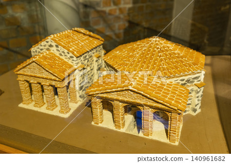 Miniature models showing early Christian Necropolis in Pecs, Hungary Miniature models showing early Christian Necropolis in Pecs, Hungary 140961682
