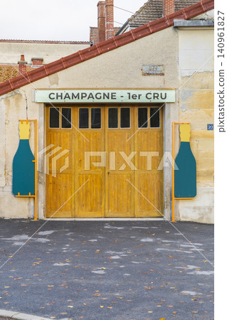 Champagne 1er Cru winery building in Avenay Val d'Or, France Champagne 1er Cru winery building in Avenay Val d'Or, France 140961827