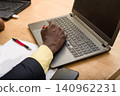 businessman hand on computer 140962231