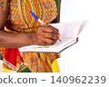 Close-up of a beautiful African businesswoman with diary. 140962239