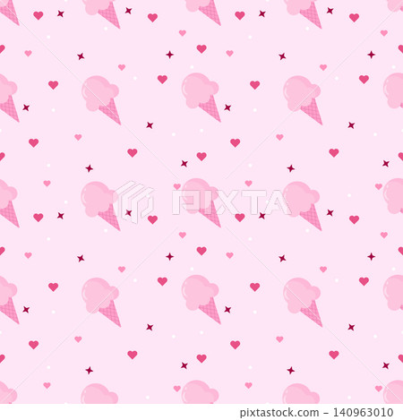 Valentine Candy and Heart Seamless Pattern Background Valentine Candy and Heart Seamless Pattern Background 140963010