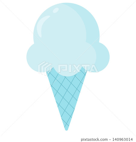 Sky Blue Pastel Ice Cream Cone Vector Sky Blue Pastel Ice Cream Cone Vector 140963014