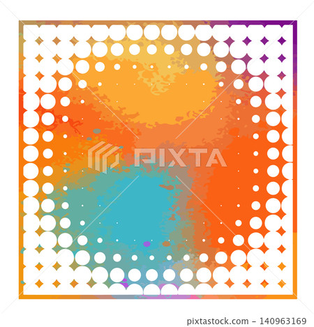 colored abstractions with halftone dots. Not AI, Vector illustration colored abstractions with halftone dots. Not AI, Vector illustration 140963169