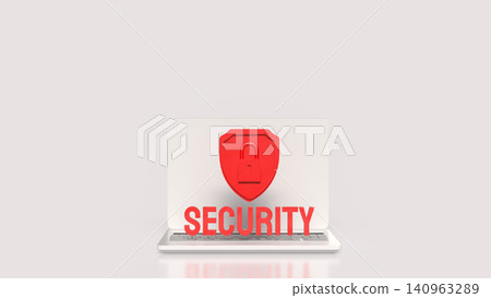 Laptop Security Shield For Digital Data Protection 3d render. Laptop Security Shield For Digital Data Protection 3d render. 140963289