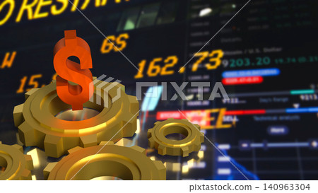 Financial Market Growth And Investment Strategy Concept 3d render. Financial Market Growth And Investment Strategy Concept 3d render. 140963304