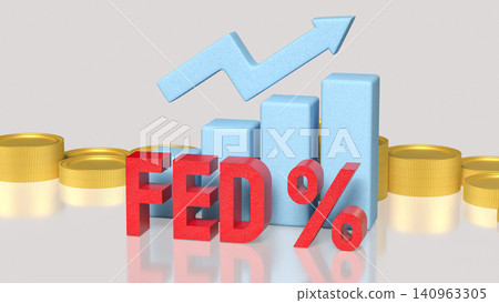 Federal Reserve Interest Rate Growth And Market Policy Concept 3d render. Federal Reserve Interest Rate Growth And Market Policy Concept 3d render. 140963305