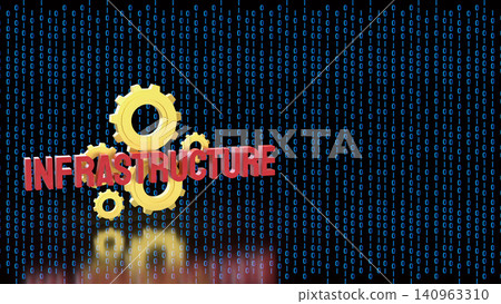 Digital Infrastructure And Technology Systems Concept 3d render. Digital Infrastructure And Technology Systems Concept 3d render. 140963310