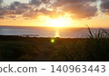 The golden sea and the powerful sunrise 140963443