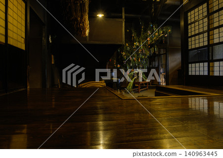 Tanabata decorations at the edge of the hearth 140963445