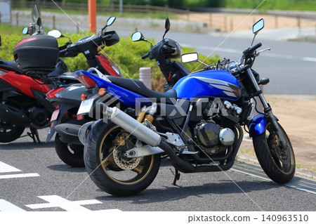 Parked motorcycle image Parked motorcycle image 140963510